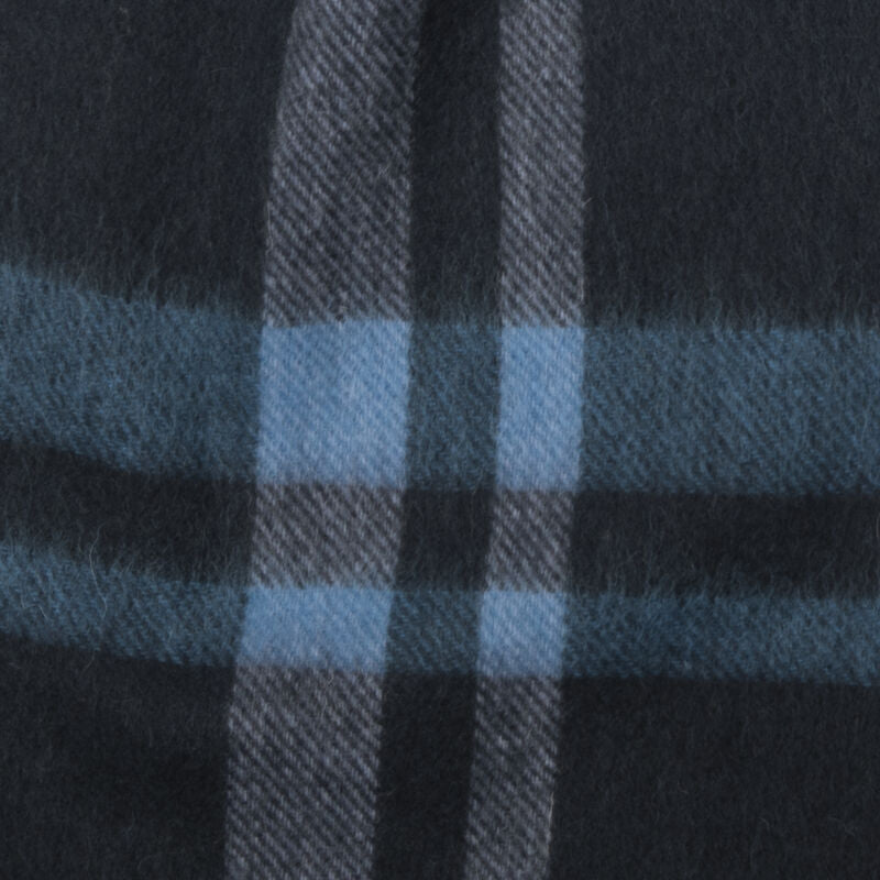 Fado Check Woollen Scarf Navy