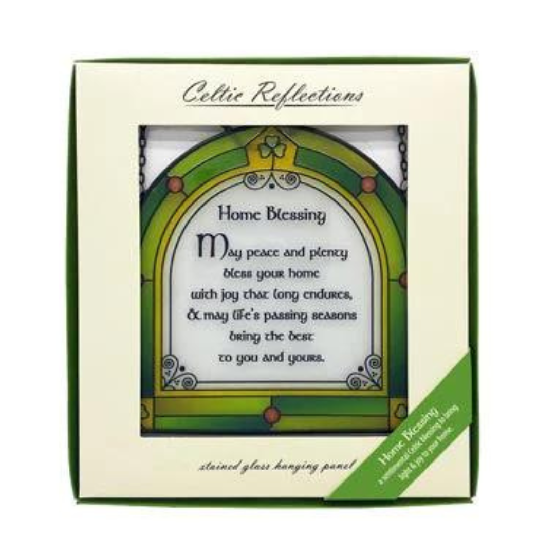 Home Blessing Stained Glass Plaque