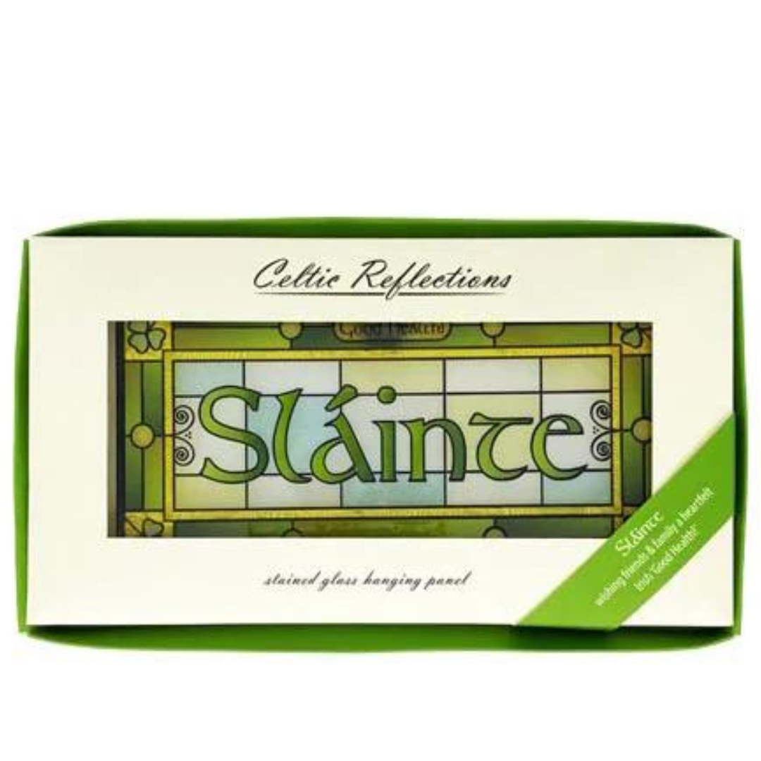 Slainte Stained Glass Suncatcher Plaque