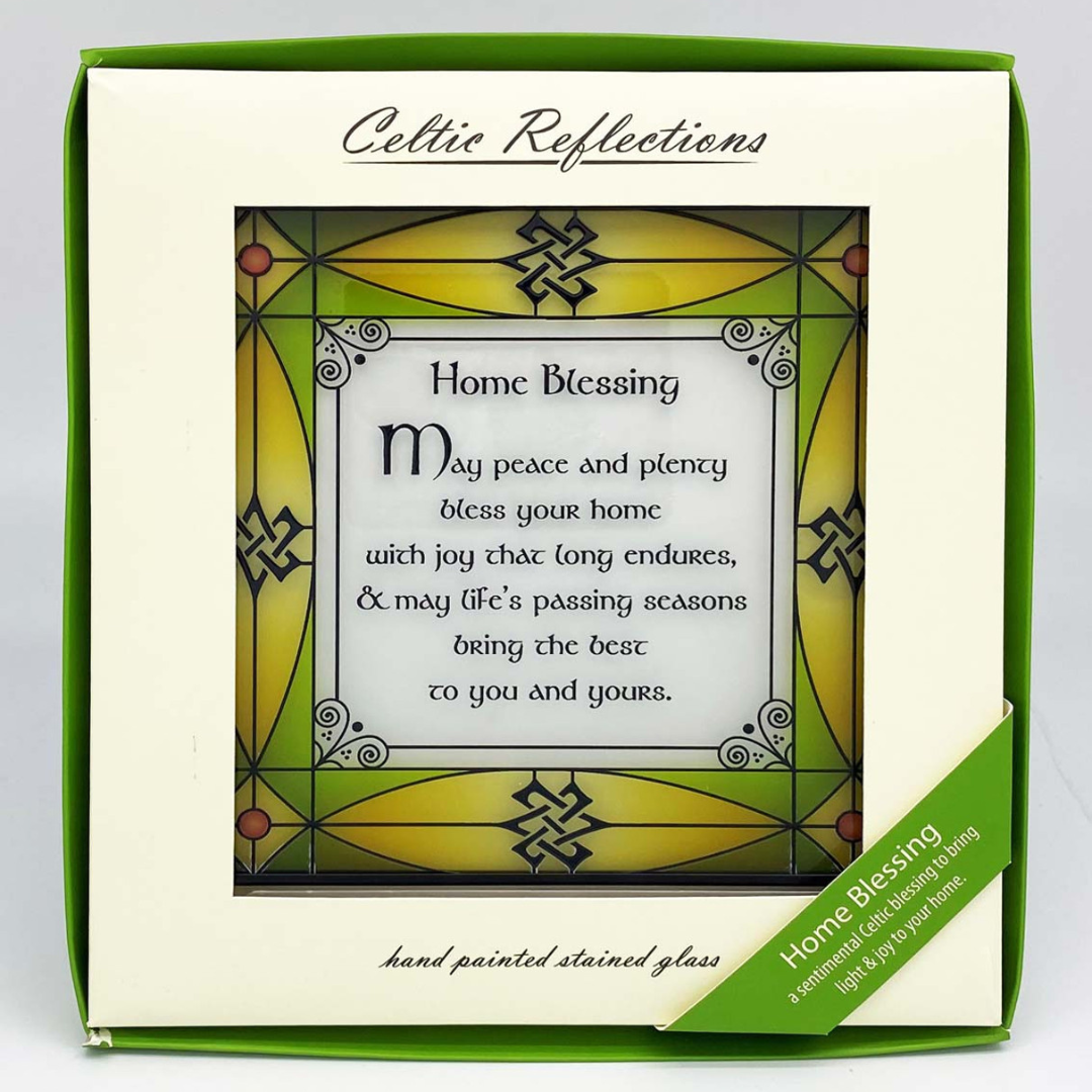 Irish Blessing Stained Glass Window Plaque