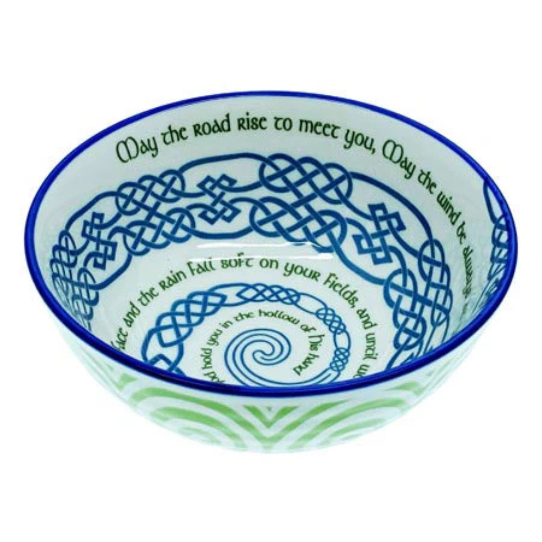 Celtic Irish Blessing Spiral Bowl