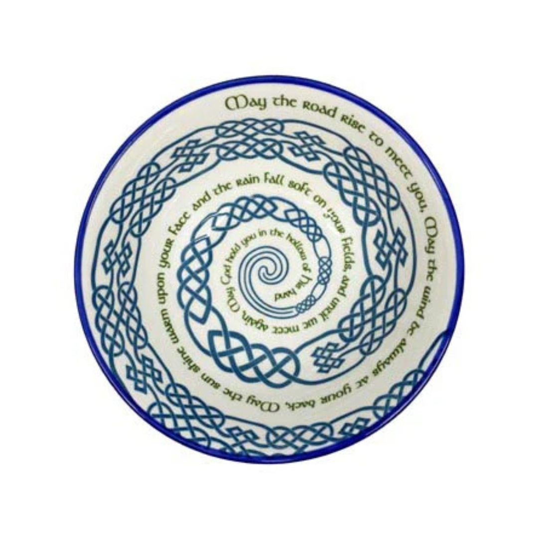 Celtic Irish Blessing Spiral Bowl