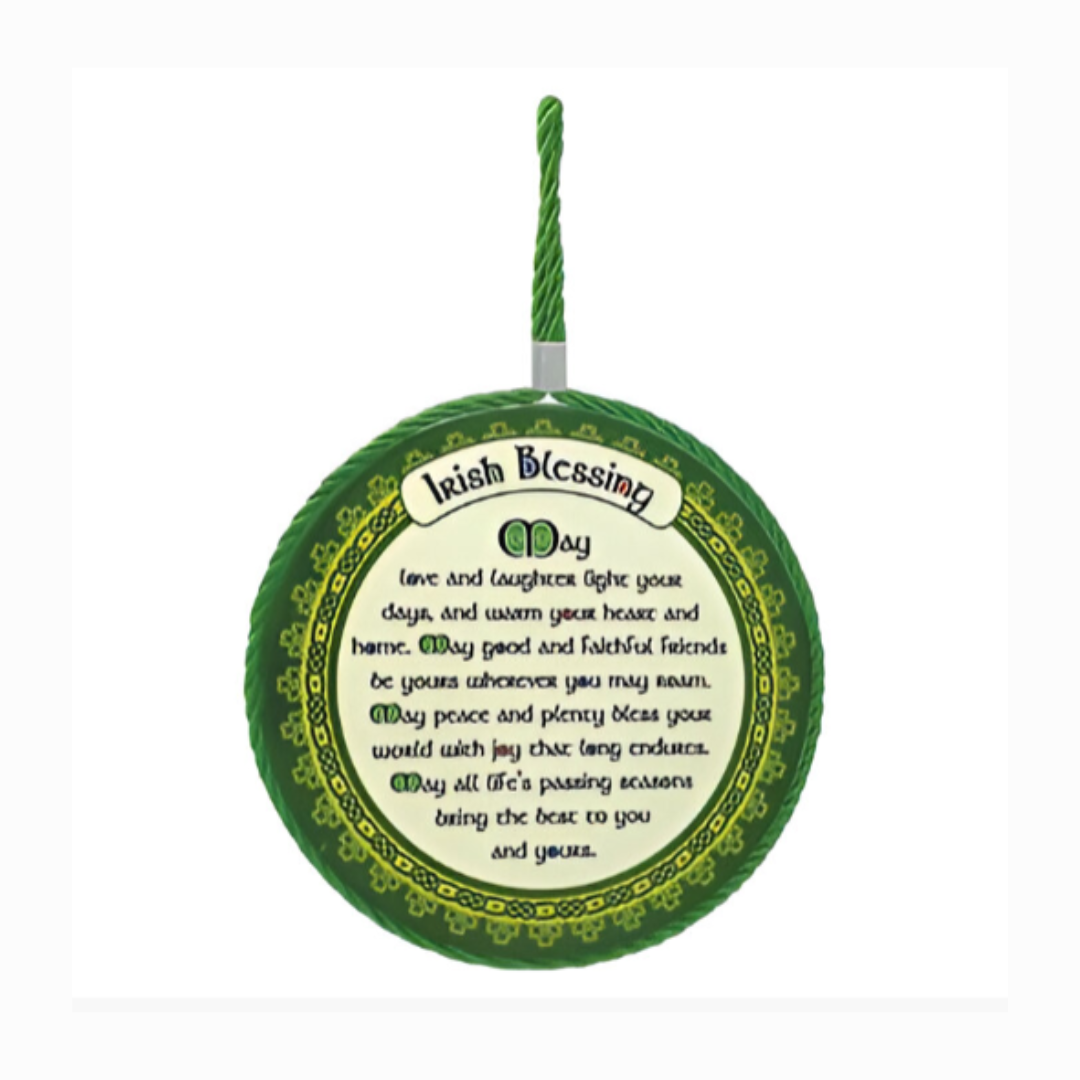 Shamrock Love Laughter Blessing Rope Plaque