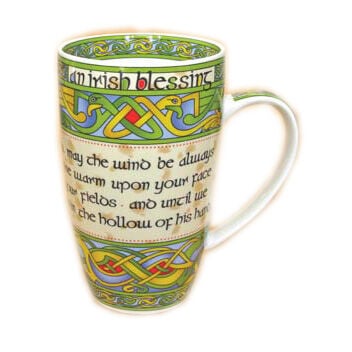 Irish Weave Bone China Mug Collection With Irish Blessing Print