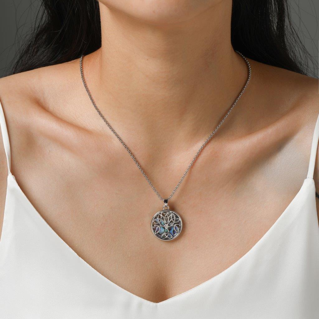 Tree of Life Stone Back Design Pendant