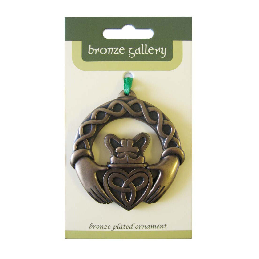 Bronze Plated Hanging Ornament Claddagh Ring Design