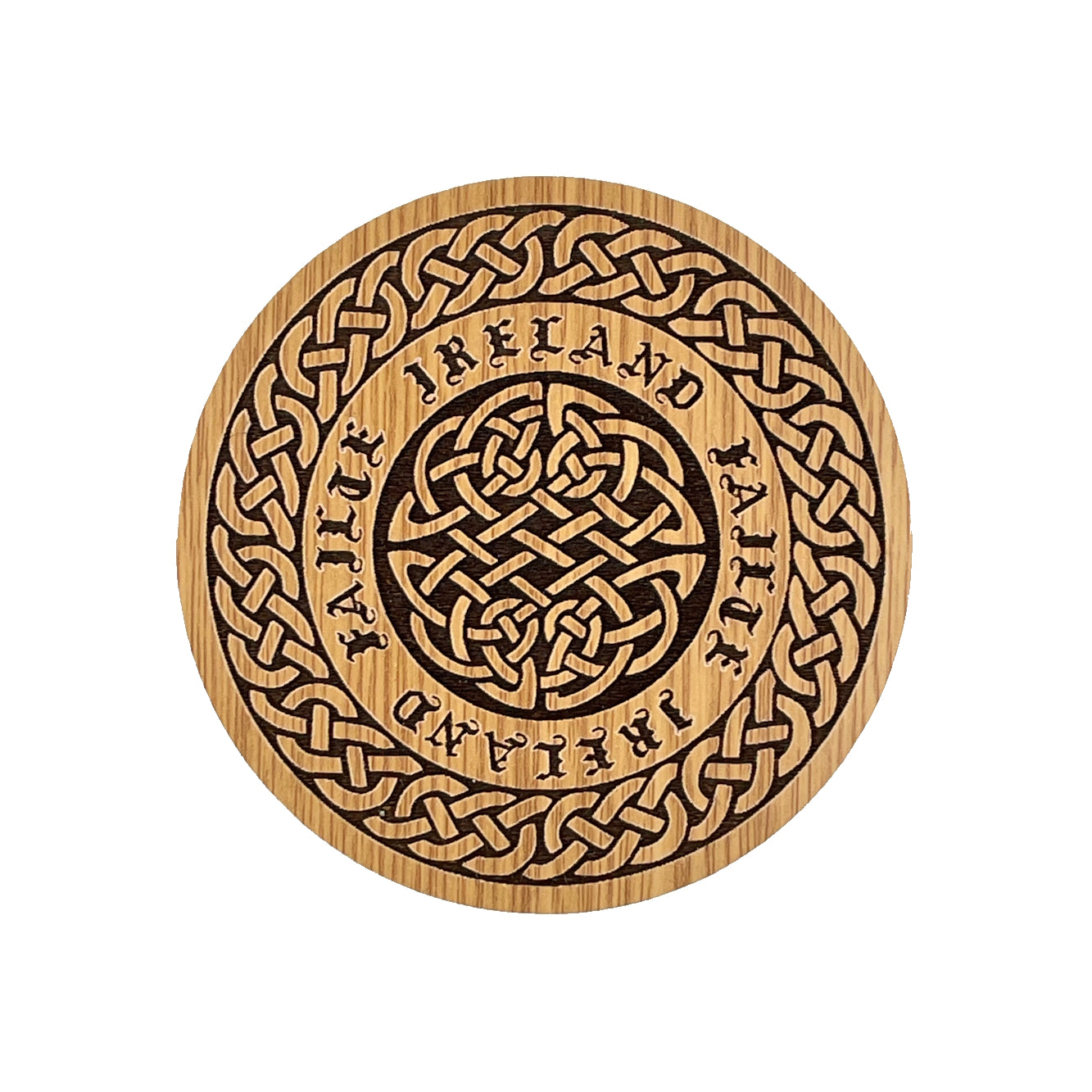 Wooden Coaster Celtic Knot Round