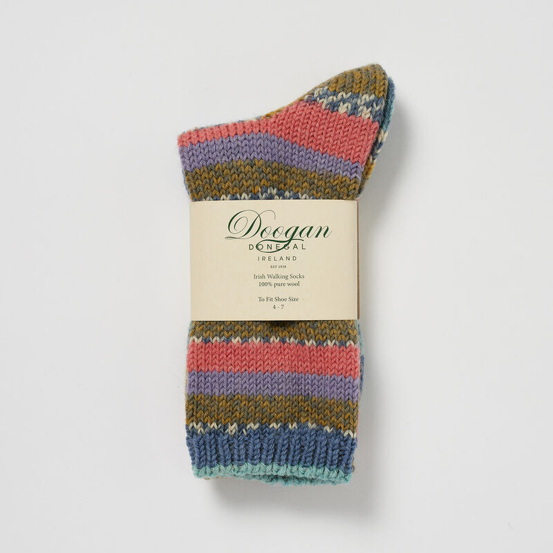 Ladies Fair Isle Socks Multicolored