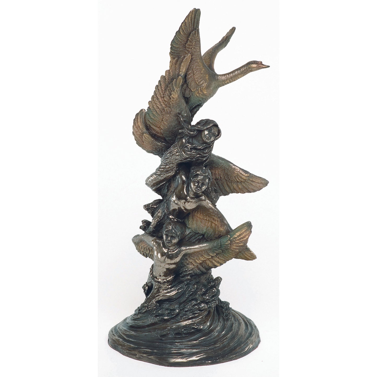 12" Children Of Lir Bronze Statue