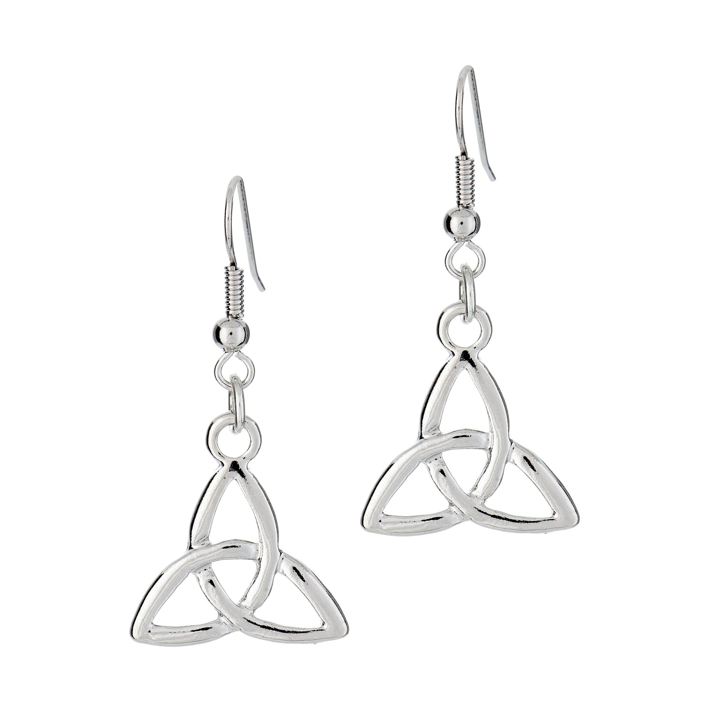 Silver Plated Carrick Silverware Trinity Knot Earrings