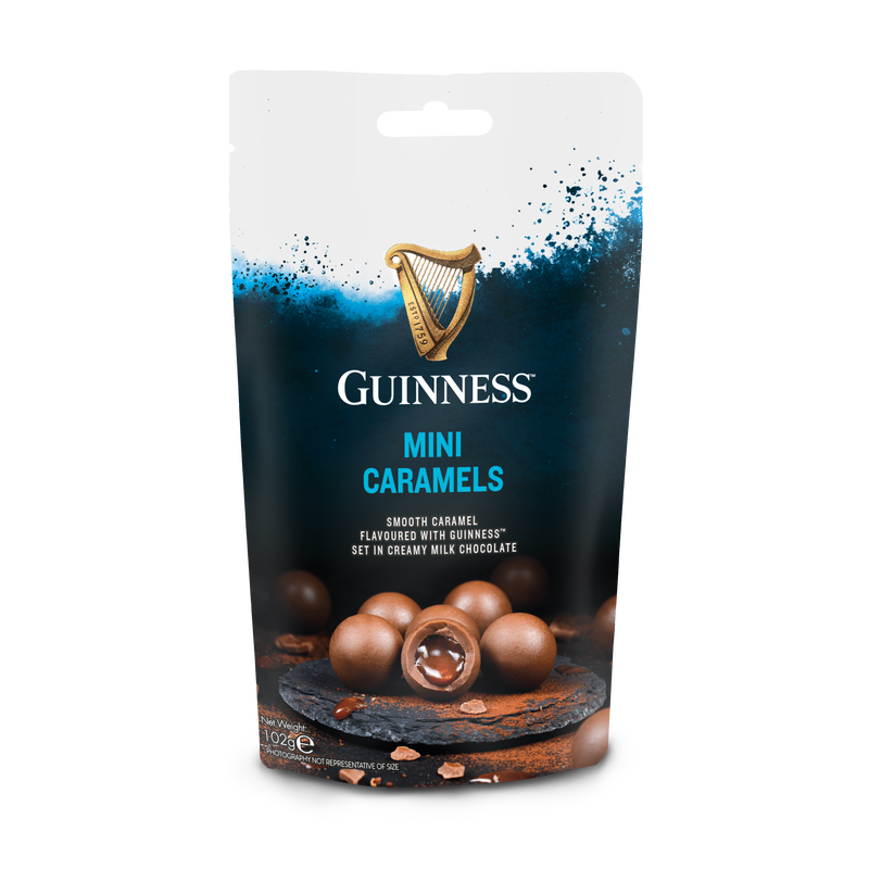 Guinness Luxury Milk Chocolate Mini Caramels In Resealable Pouch 102g