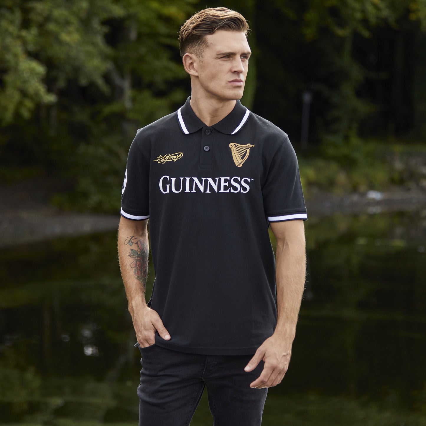 Guinness Black Polo Shirt