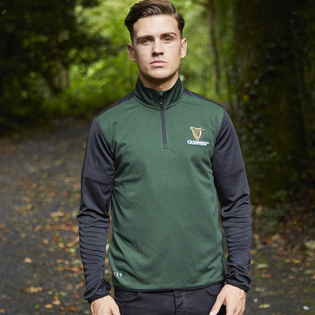 Mens Guinness 1759 Quarter Zip Performance Top