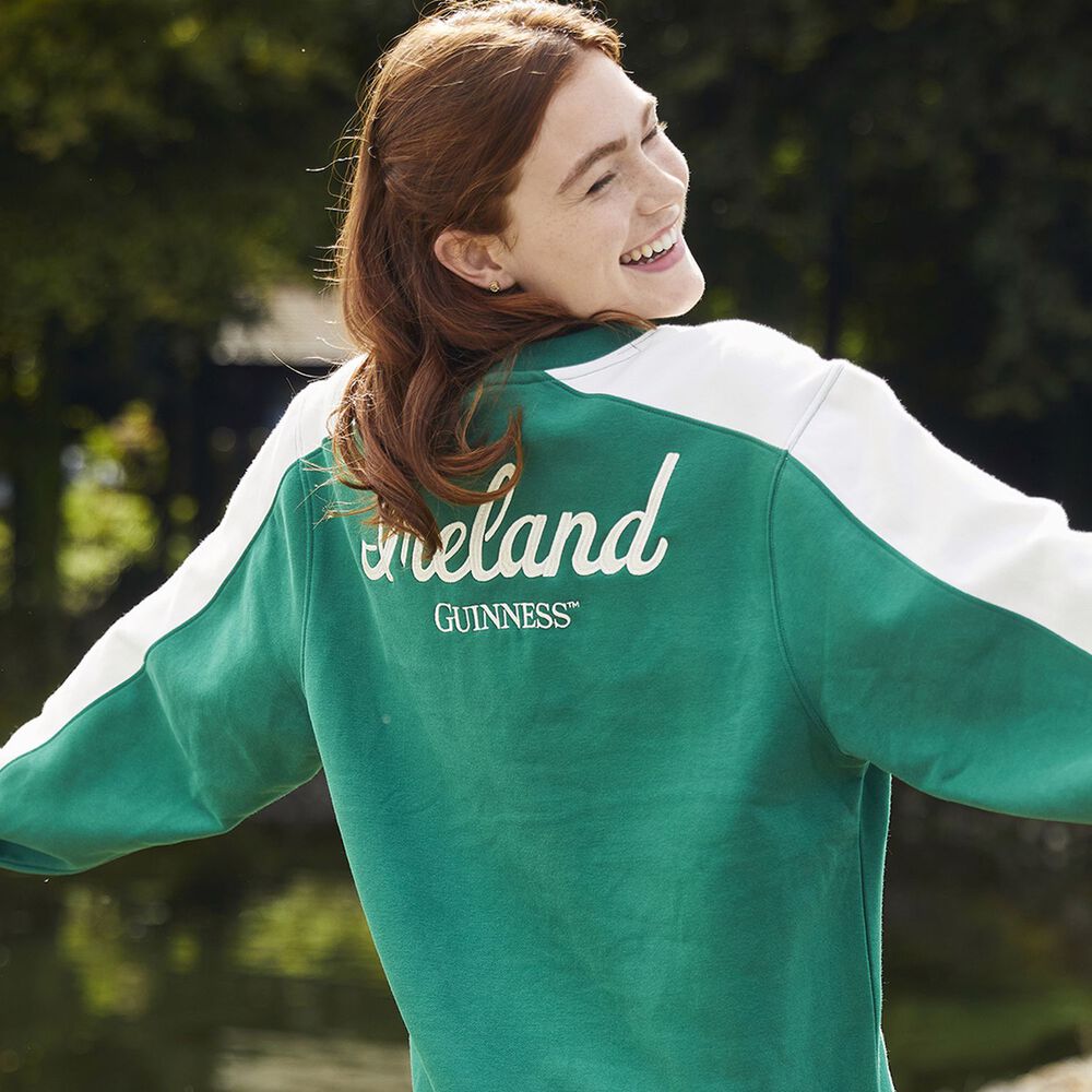 Unisex Guinness Toucan Sweatshirt Green and White