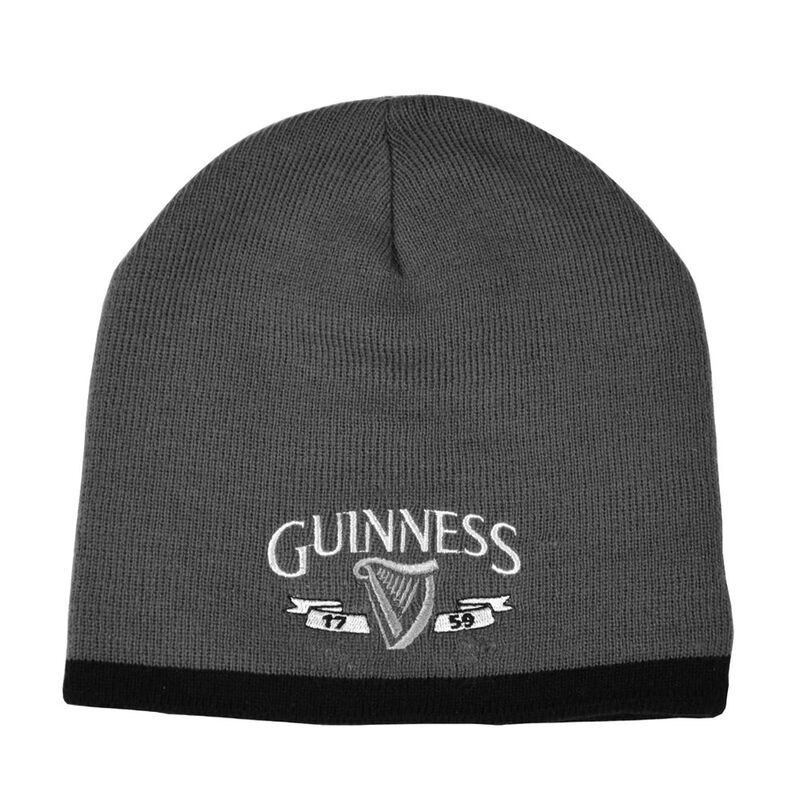 Guinness Trim Beanie Hat Grey
