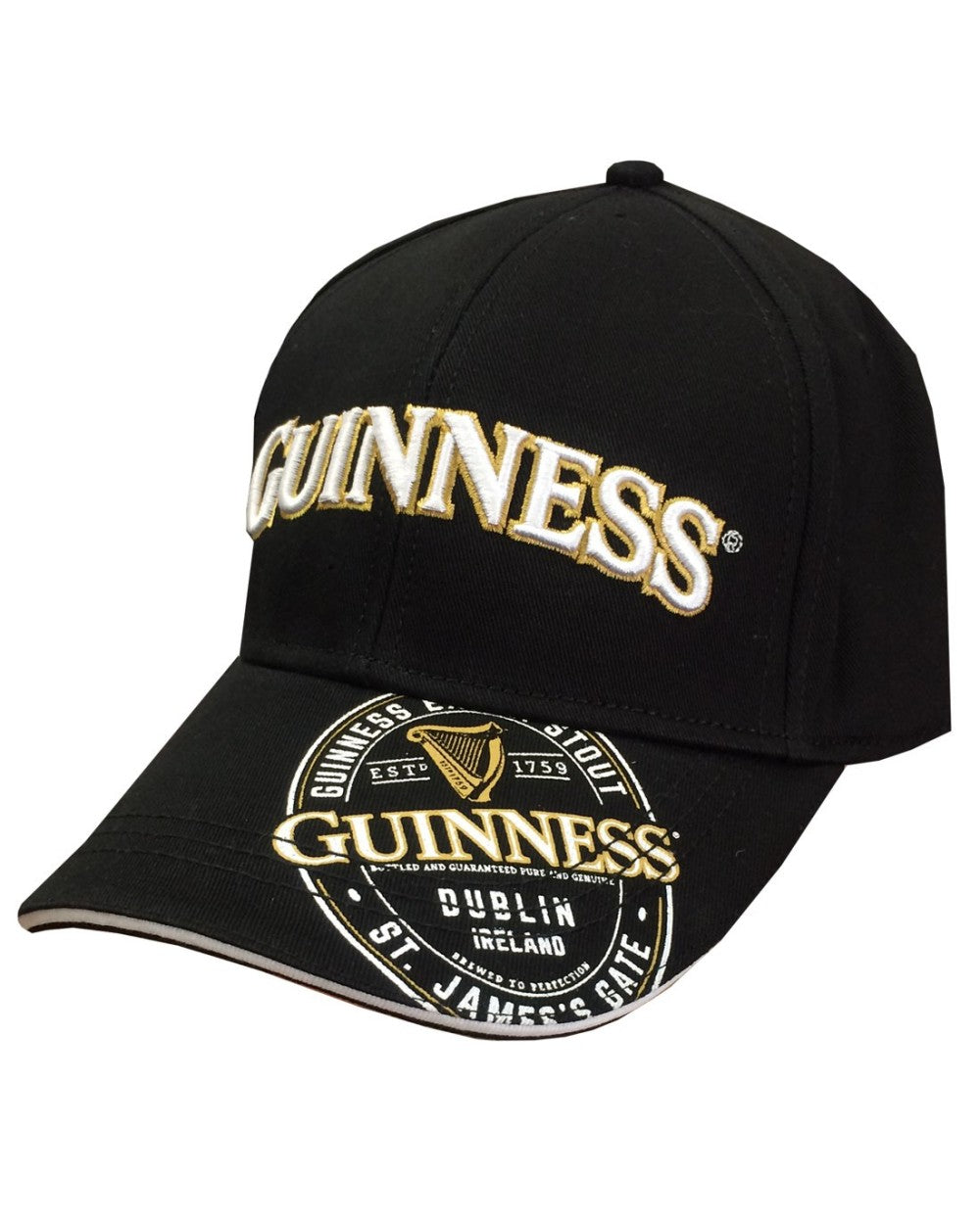 Guinness Label Black Baseball Cap