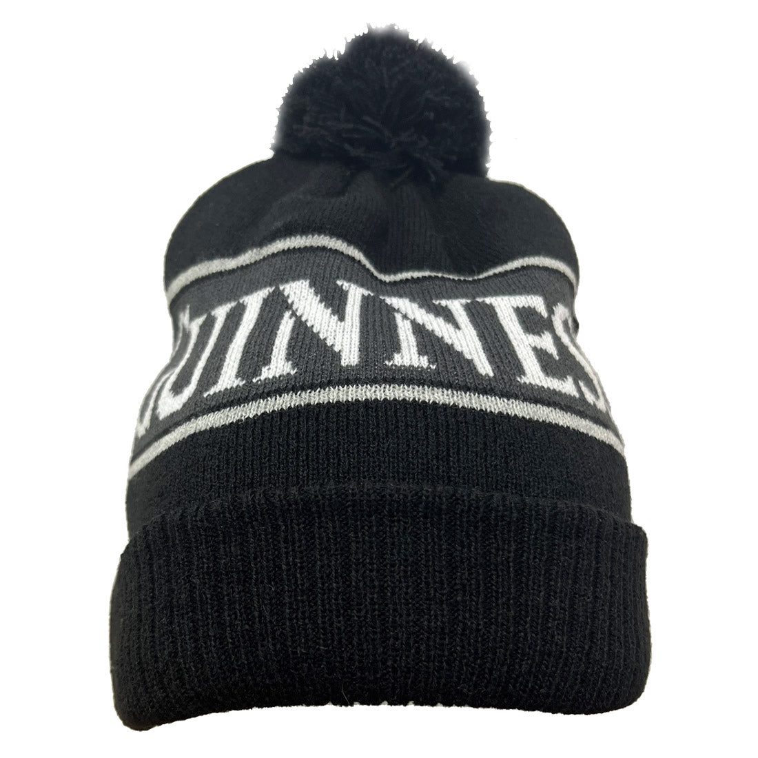 Guinness Knit Black Bobble Hat