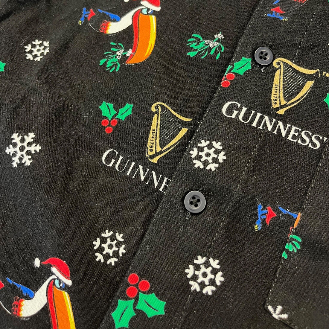 Guinness Flying Toucan Black Christmas Shirt