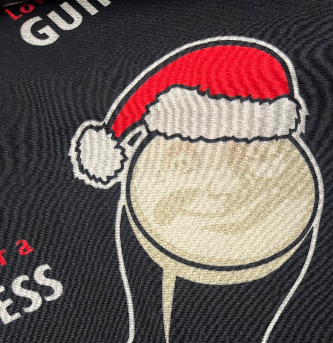 Guinness AOP Smiley Pint with Santa Hat Christmas Shirt