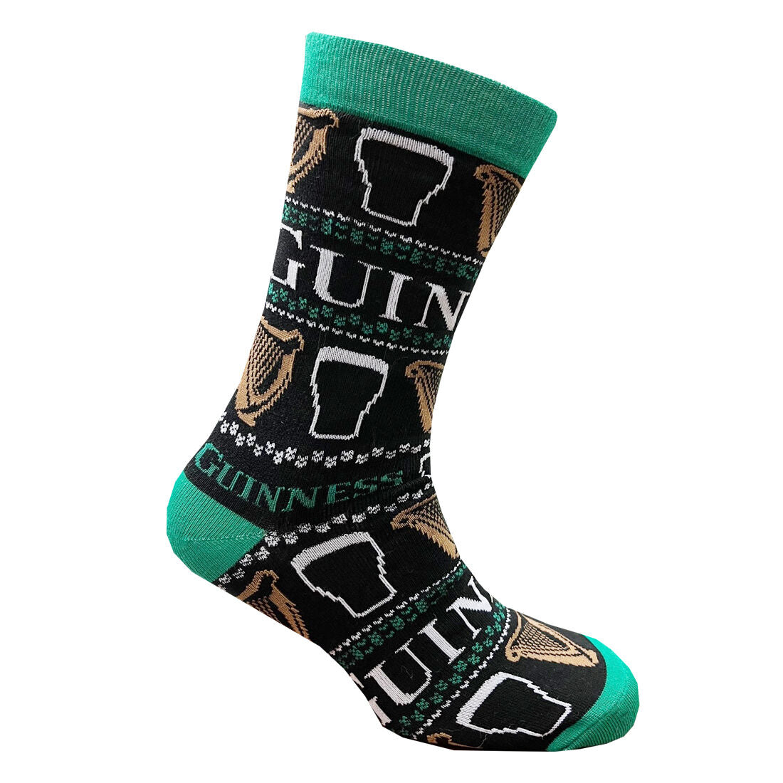 Guinness Harp & Pint Socks Black & Green