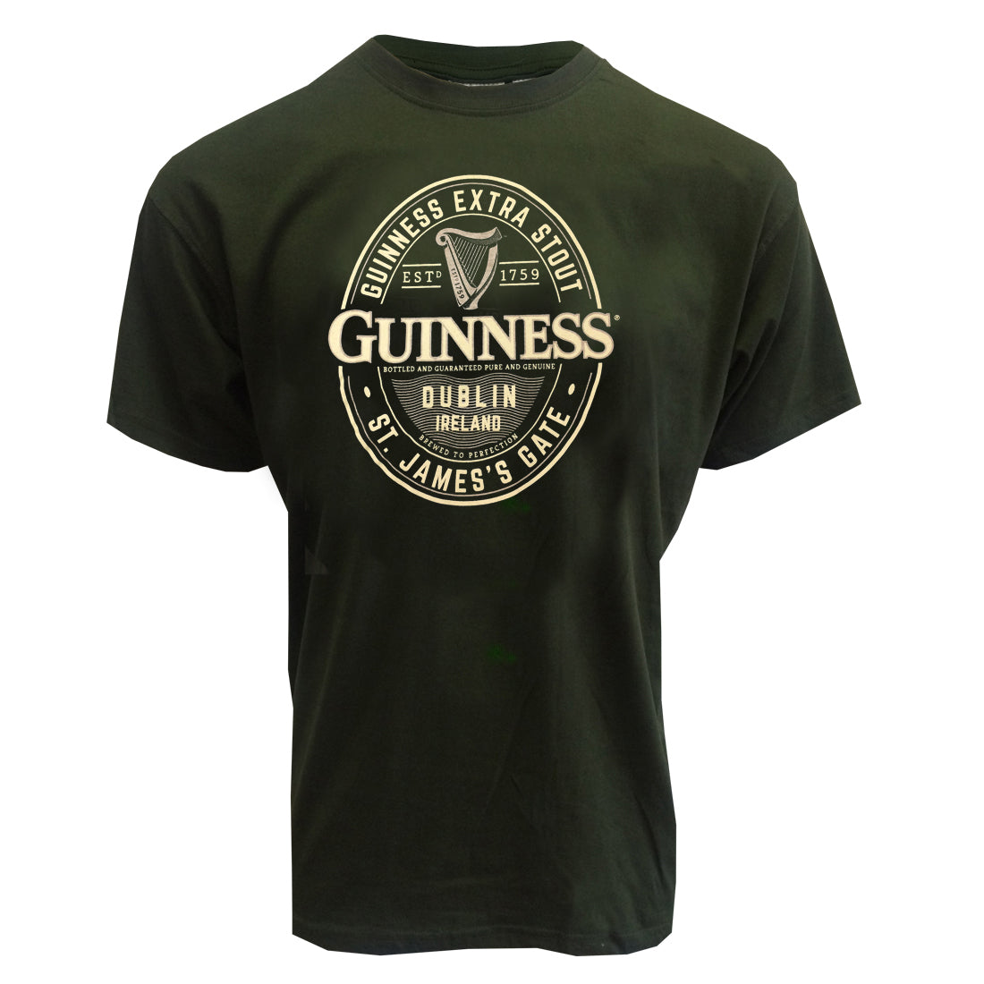Guinness Extra Stout Dublin Stamp Green T-Shirt