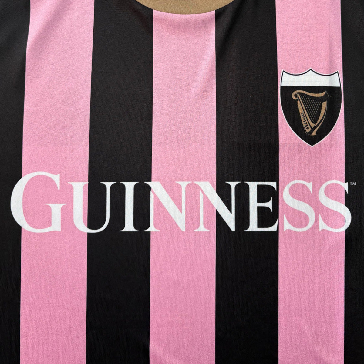 Guinness Pink & Black Striped Performance Top