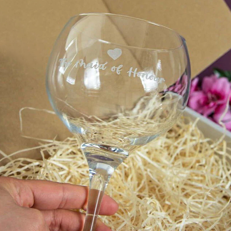 Personalised Gin Glass With Engraving & Gift Box