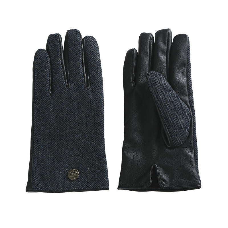 Mens Tweed Gloves Blue