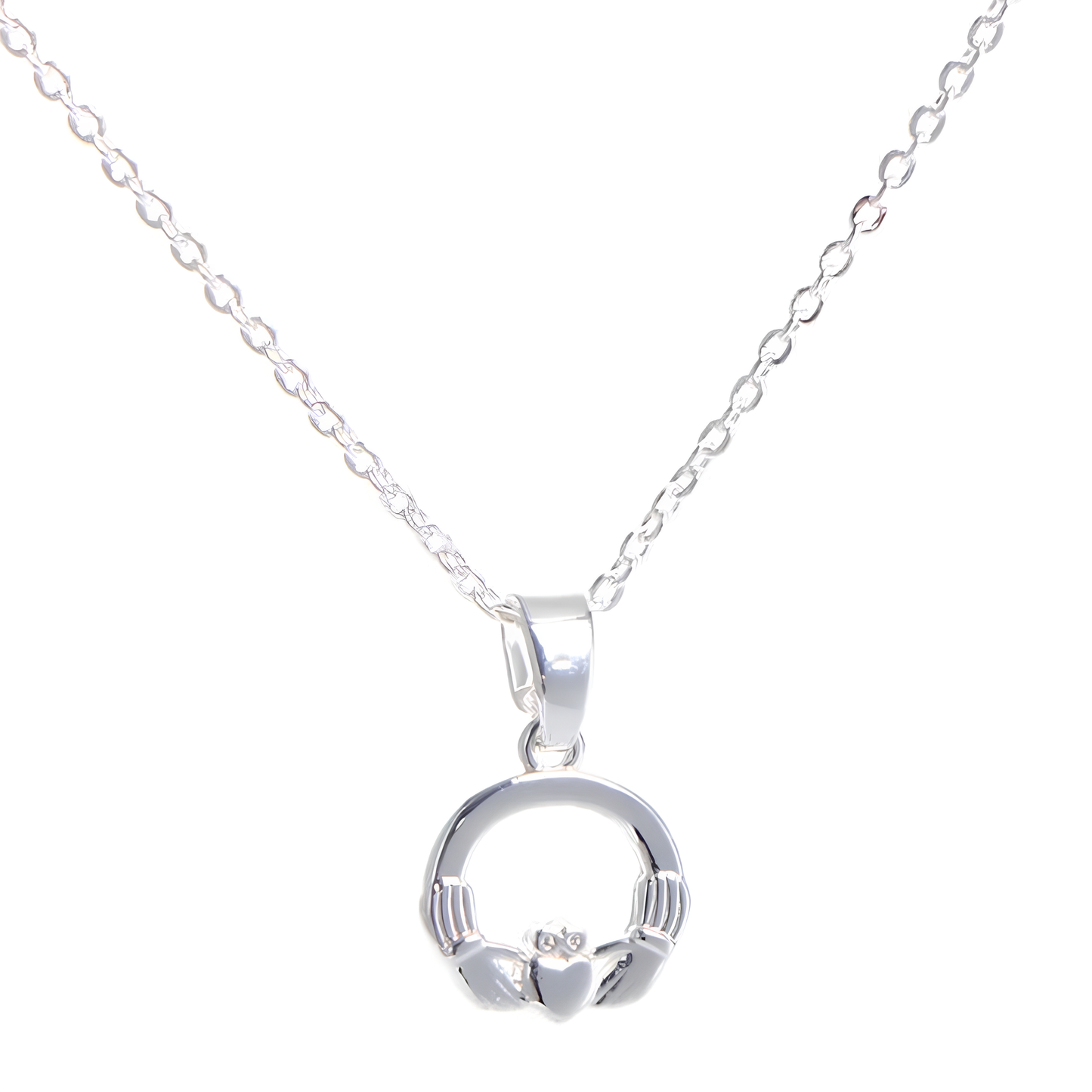 Grá Collection Silver Plated Claddagh necklace