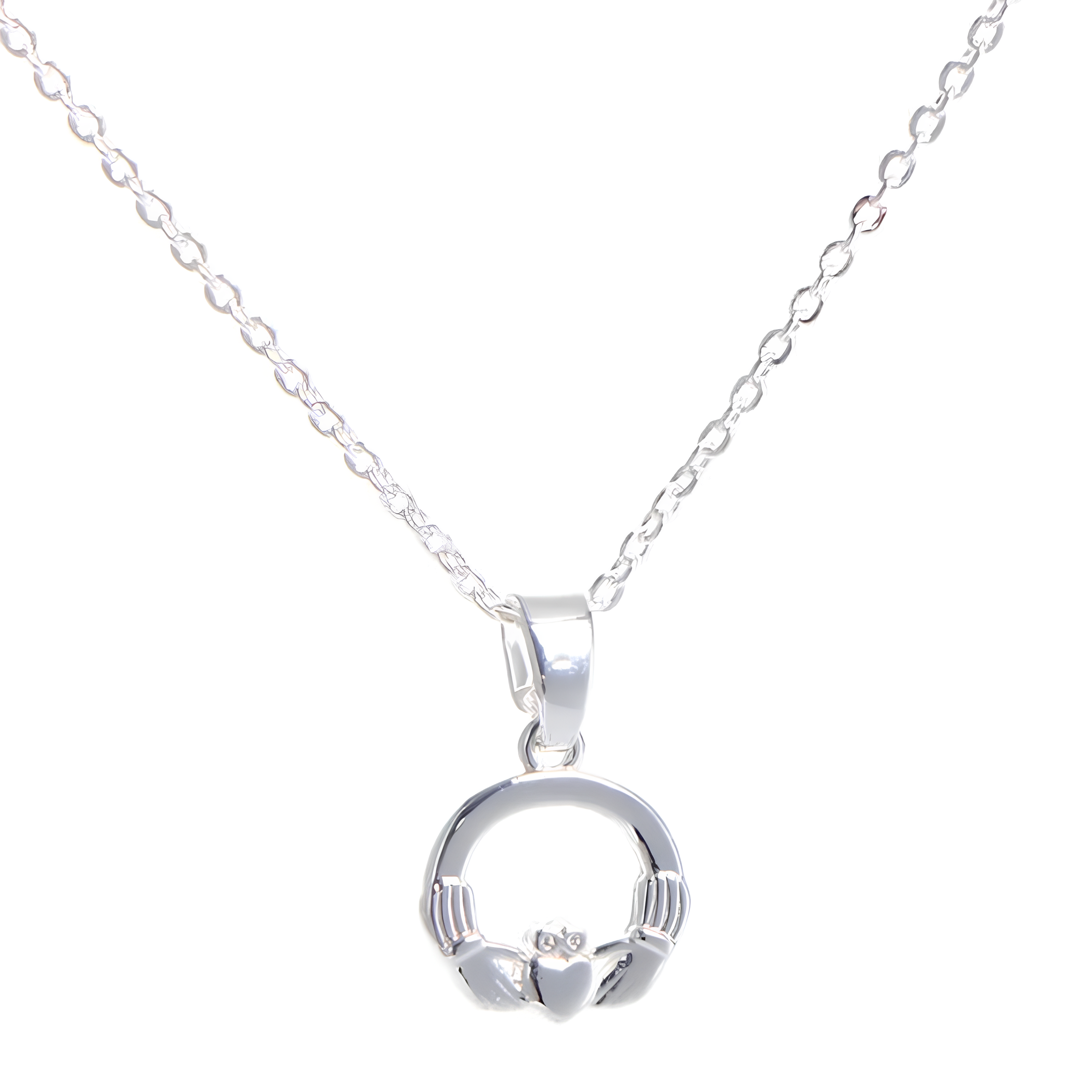 Grá Collection Silver Plated Claddagh Necklace