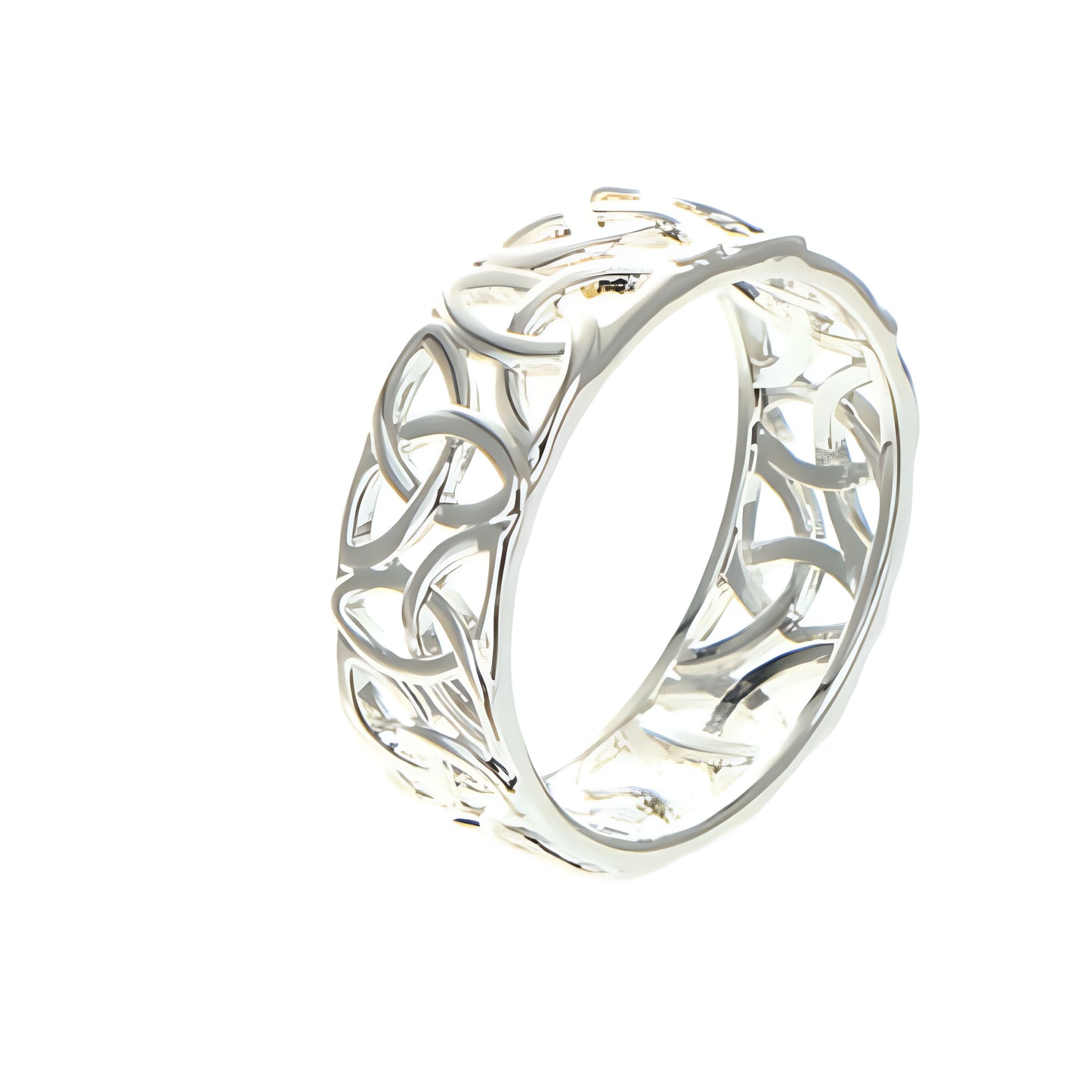 Grá Collection Silver Plated Trinity Design all Round Ring