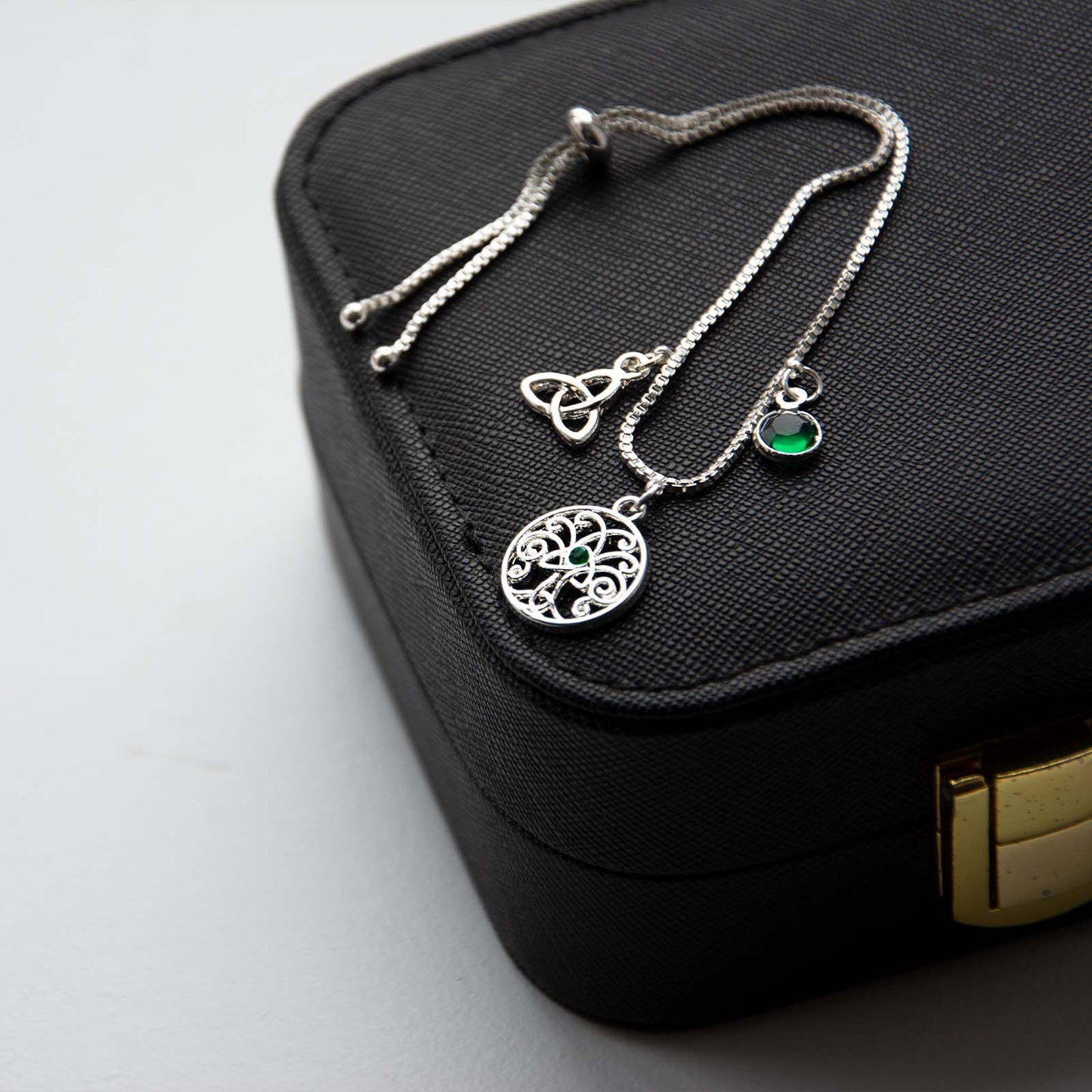 Grá Collection Silver Plated Trinity Drawstring Bracelet