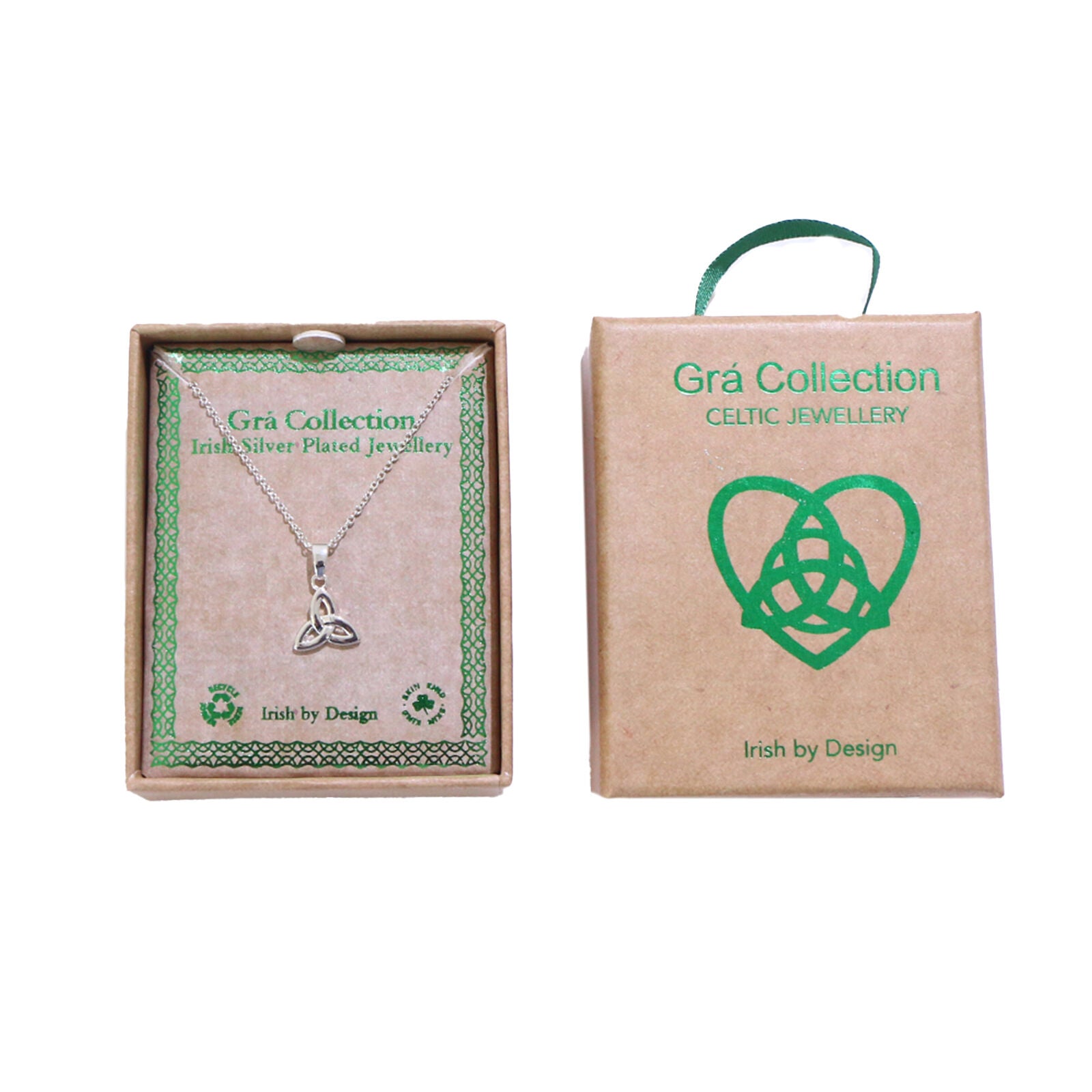Grá Collection Silver Plated Trinity Knot Necklace