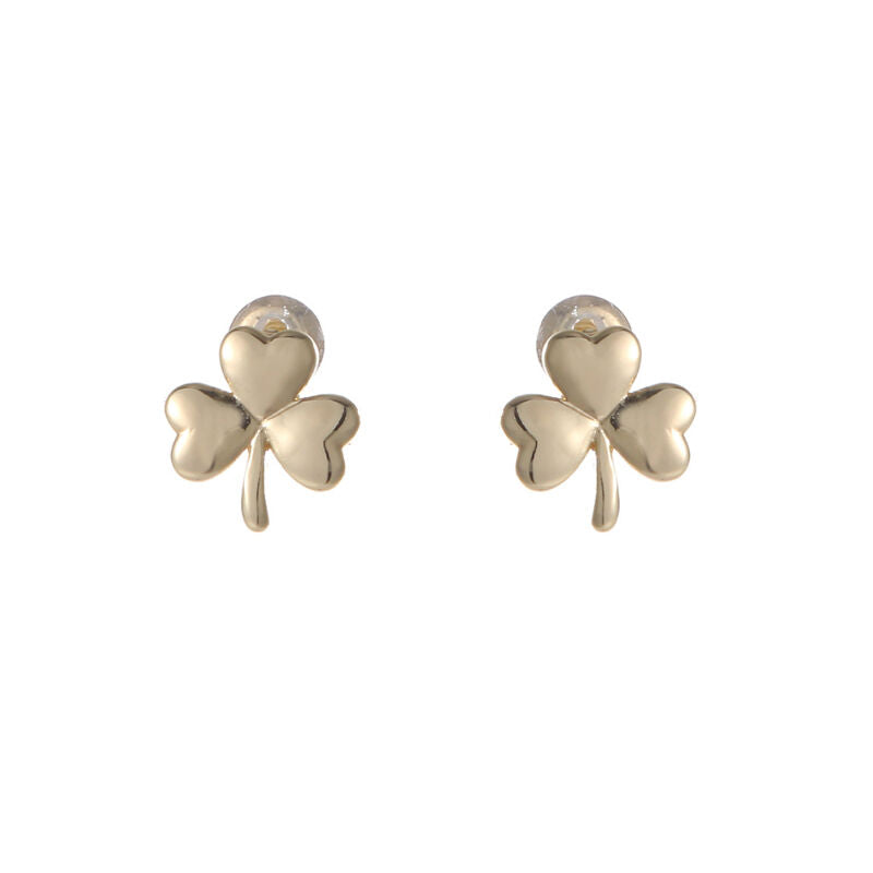 Grá Collection Gold Plated Shamrock Earrings