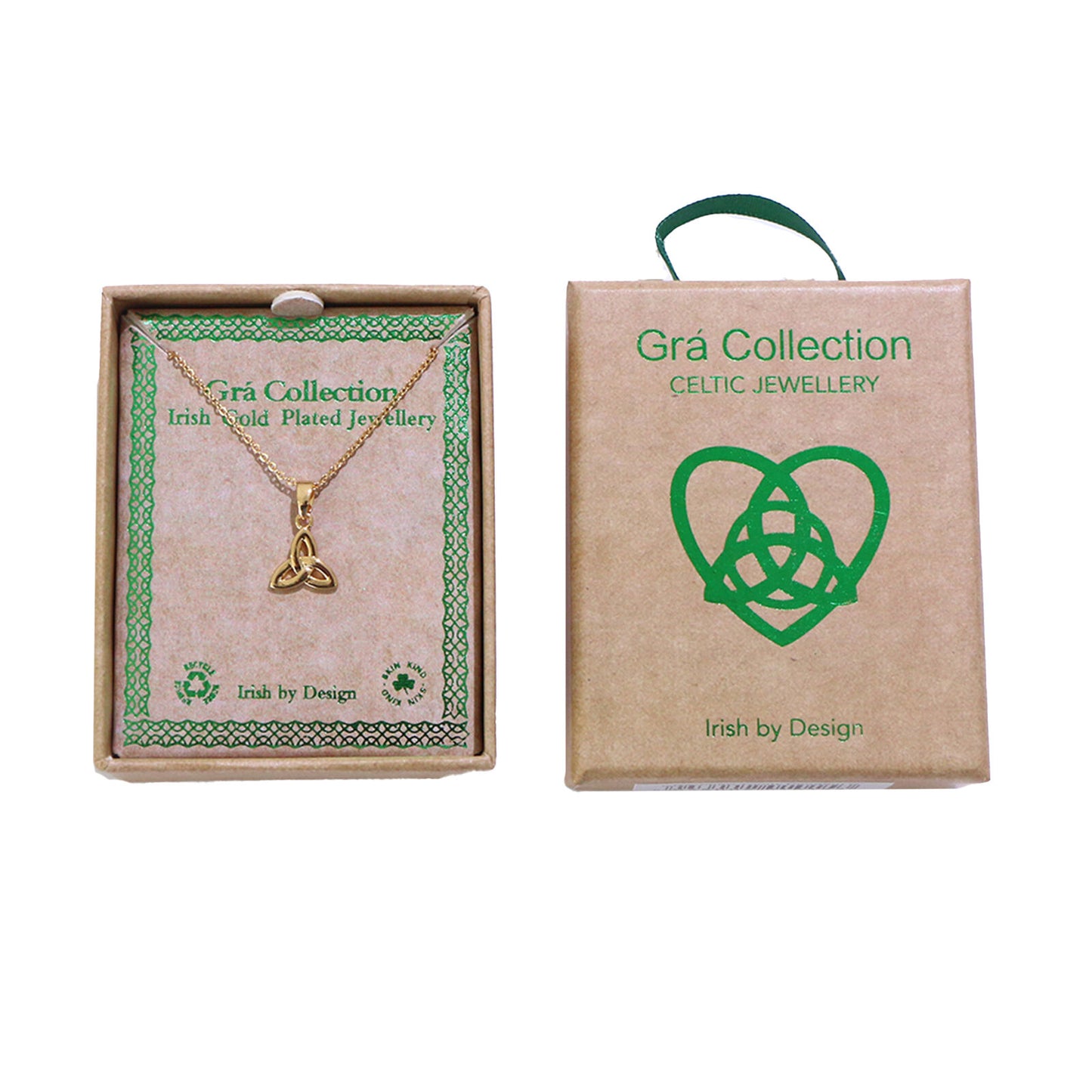 Grá Collection Gold Plated Trinity Knot Necklace