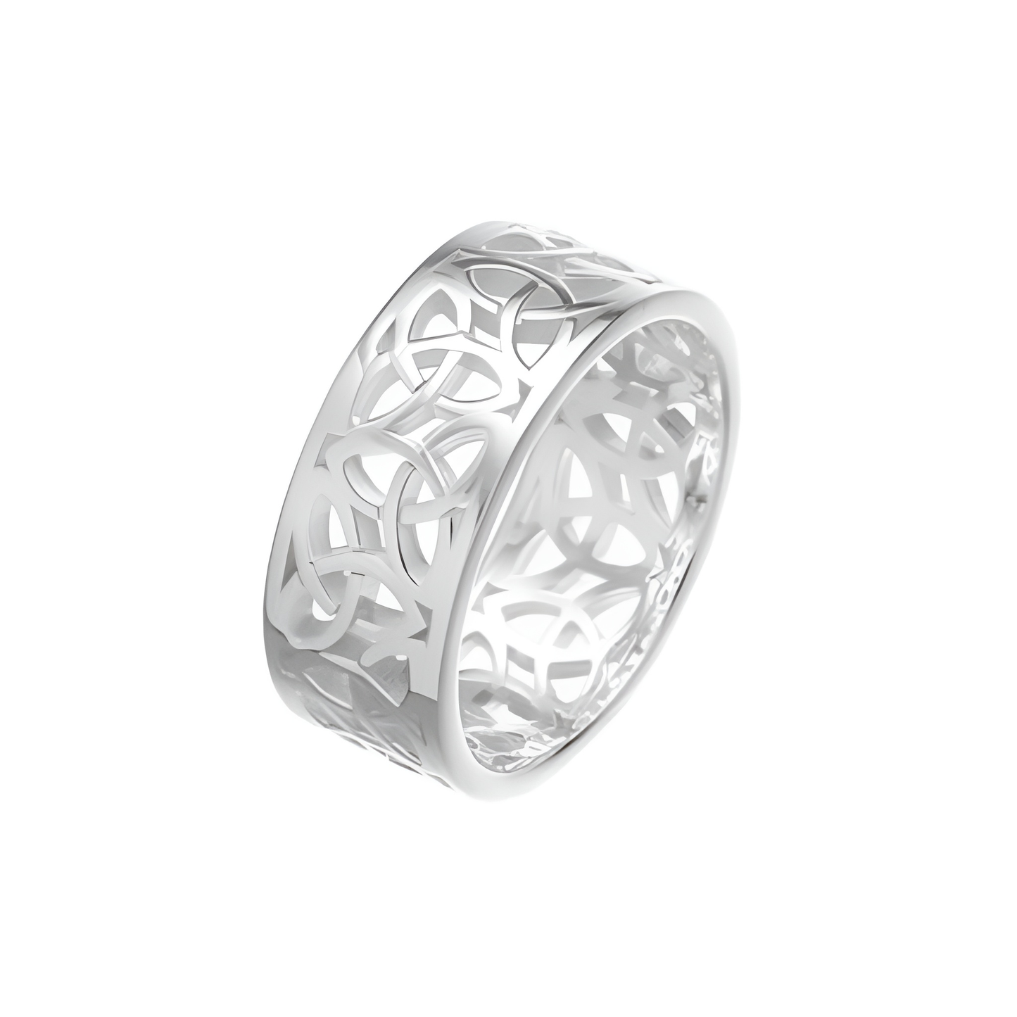 Grá Collection Trinity Knot Celtic Band Ring Sterling Silver