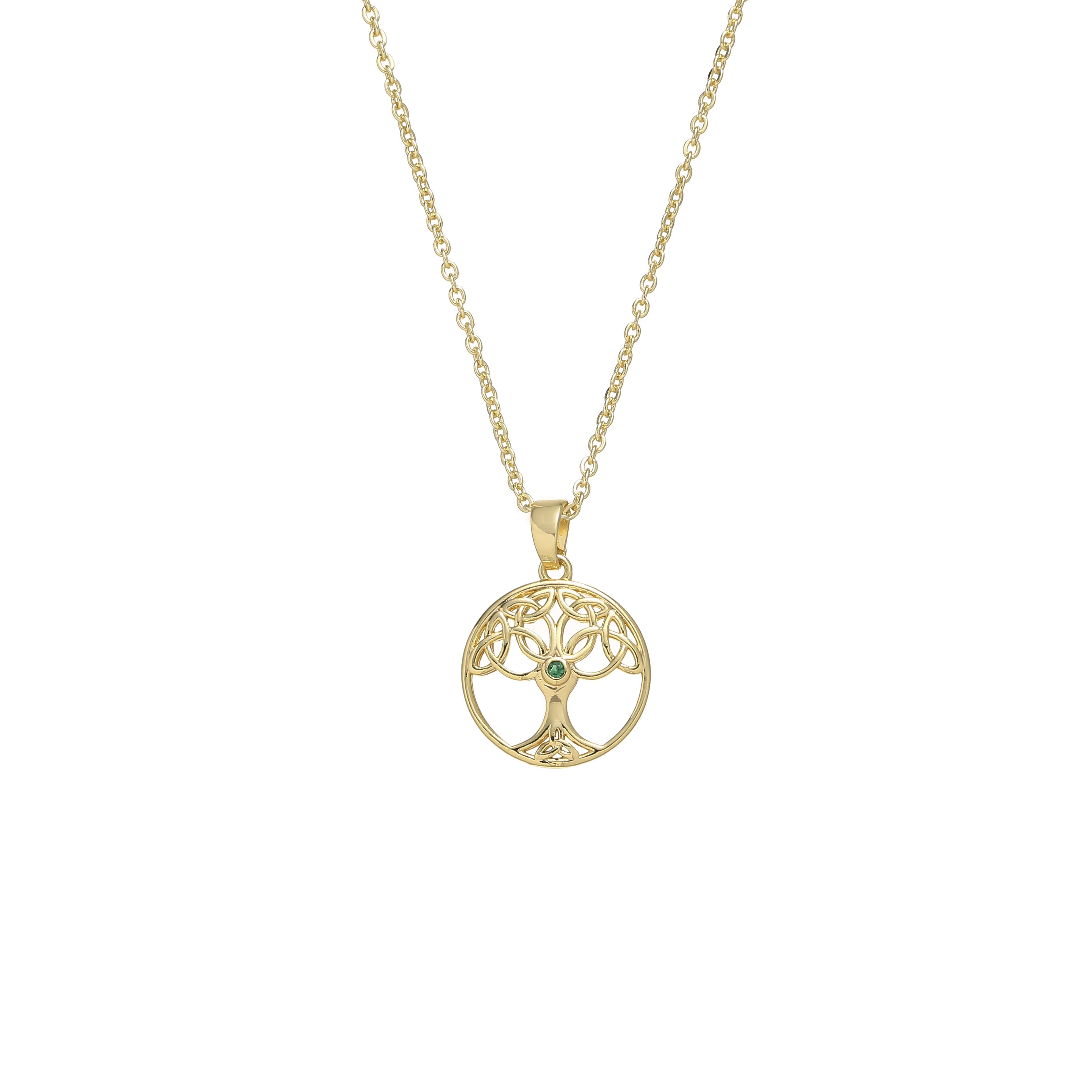 Gold Plated Trinity Tree Of Life Pendant