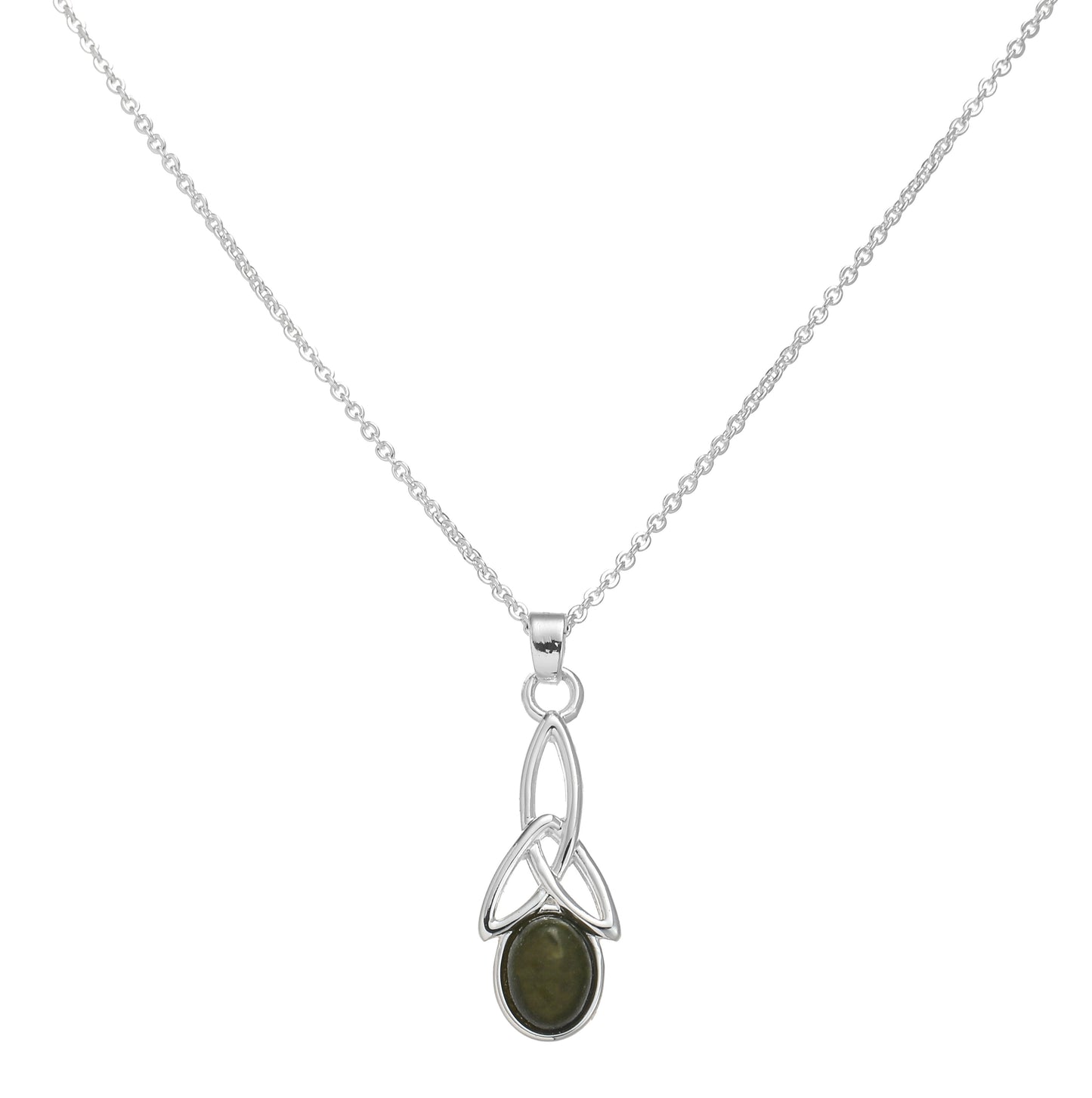 Trinity Inlaid Marble Drop Pendant