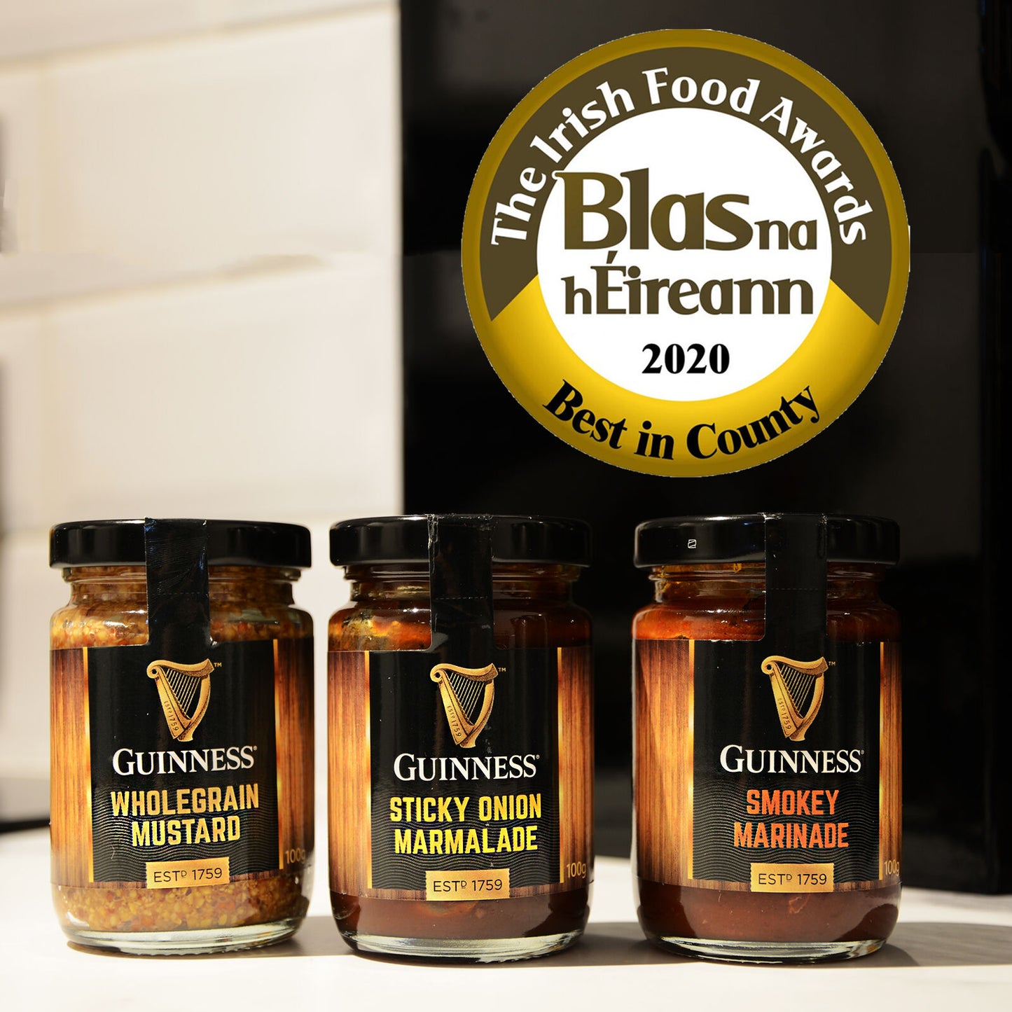 Guinness Onion Marmalade & Mustard Chutney 3-pack