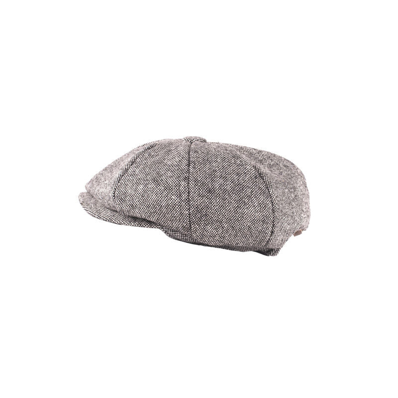 Kids Tweed Newsboy Grey Flat Cap