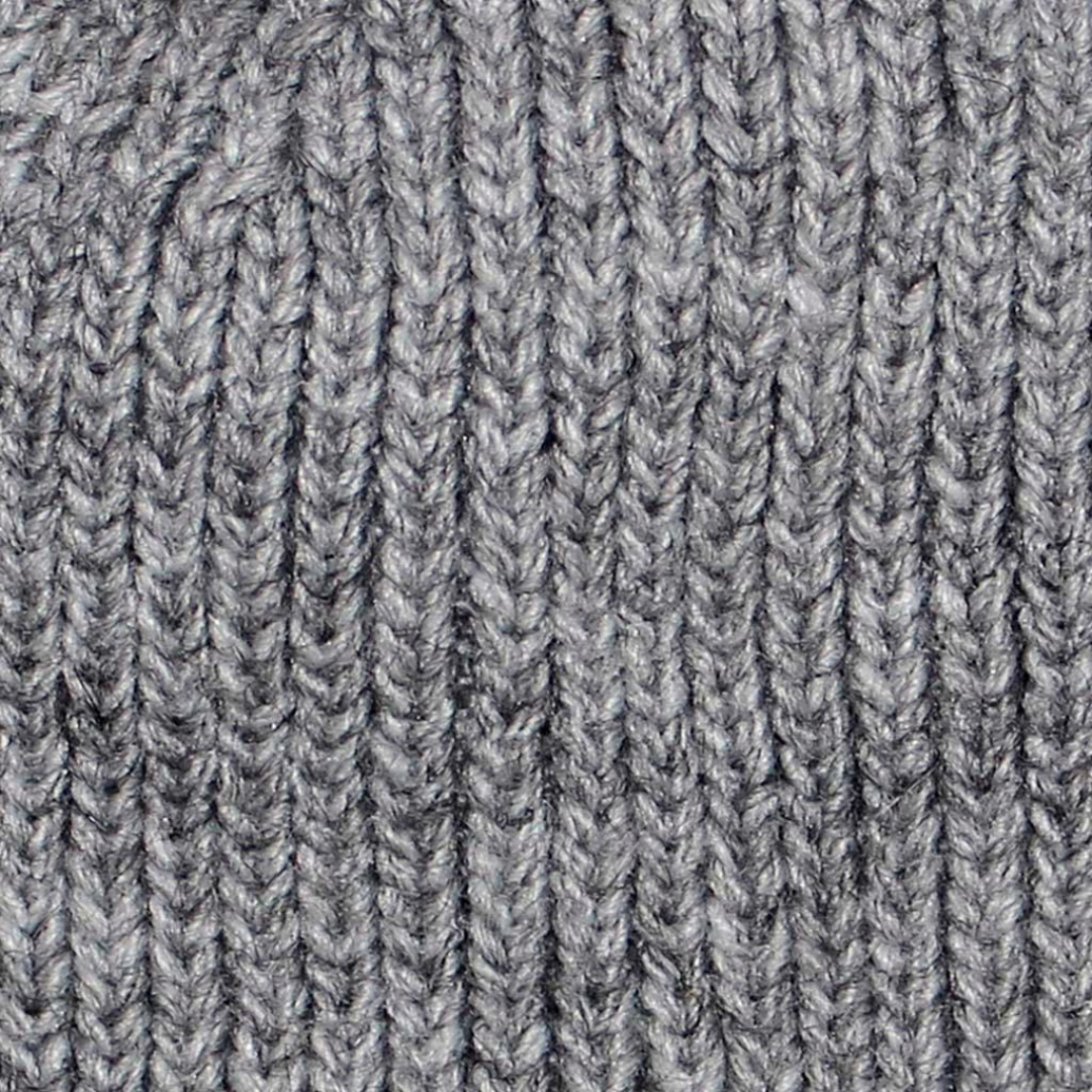 Wool Mix Fisherman Beanie Grey