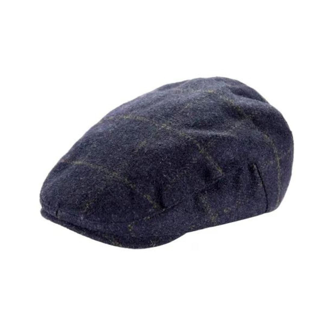 Kid's Tweed Flat Cap Blue Check