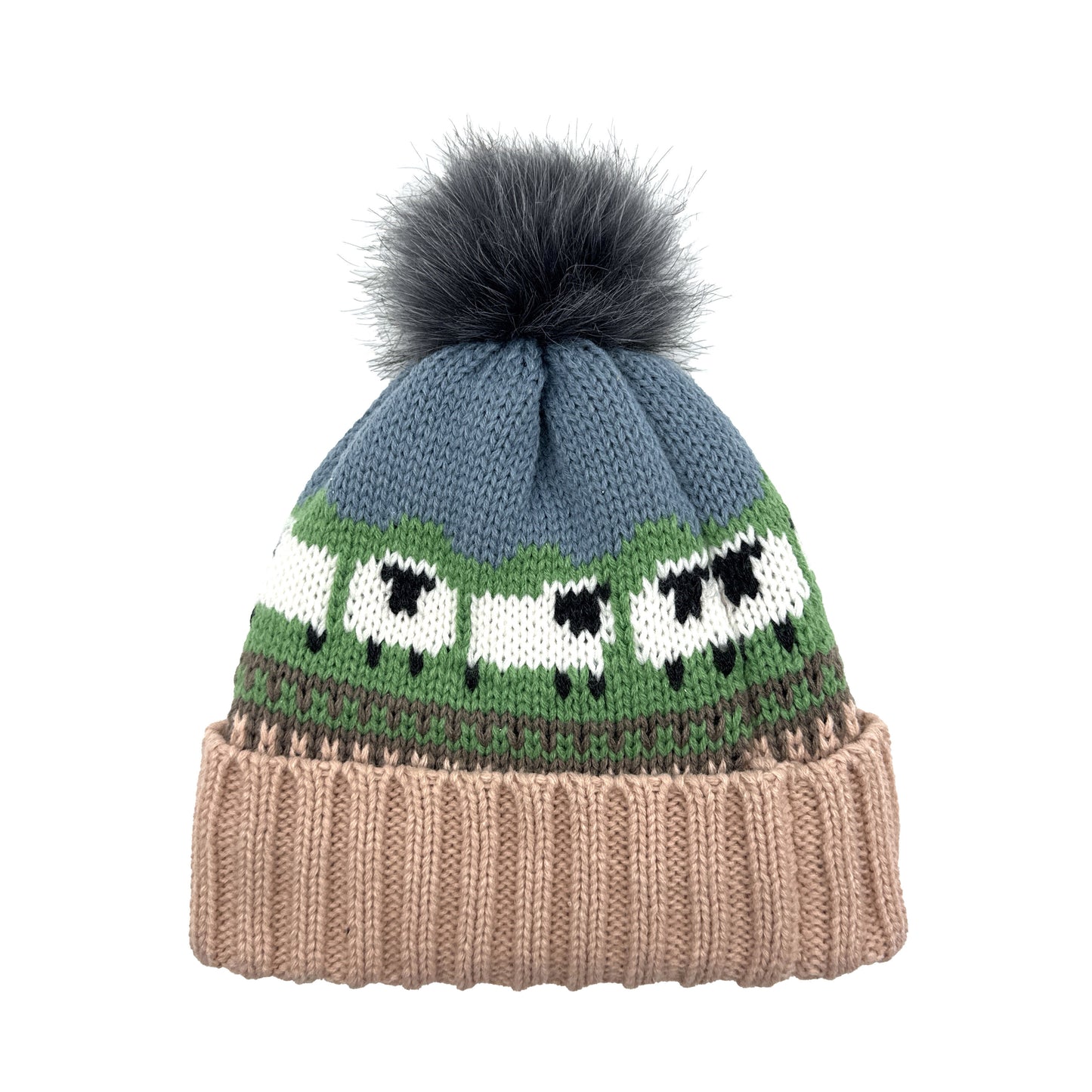Sheep Pom Pom Hat Blush
