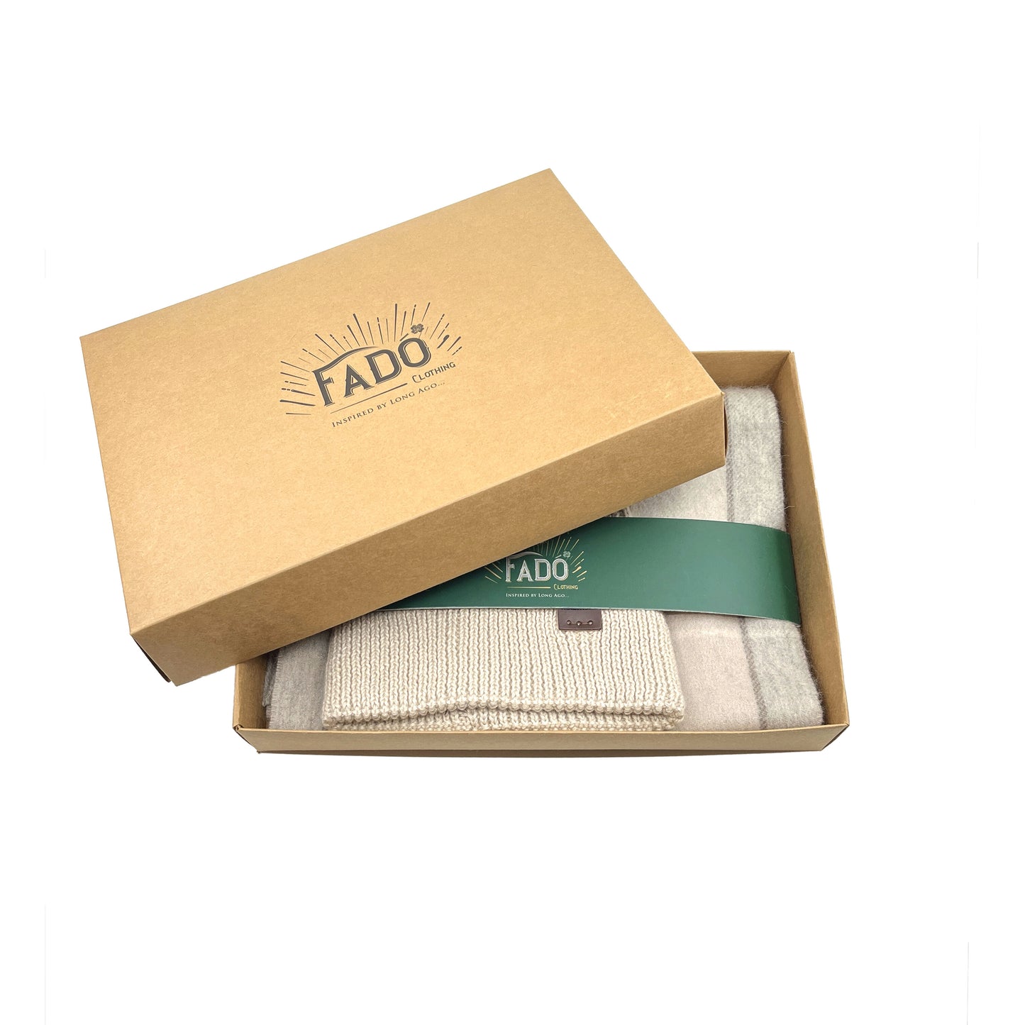 Schull Fisherman Beanie & Scarf Set Nat