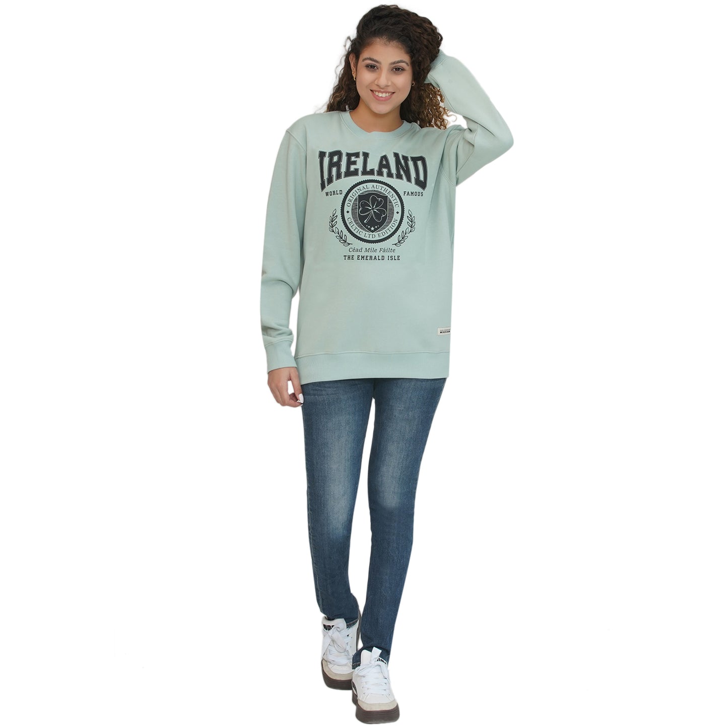 Ireland Badge Unisex Pistachio Sweatshirt