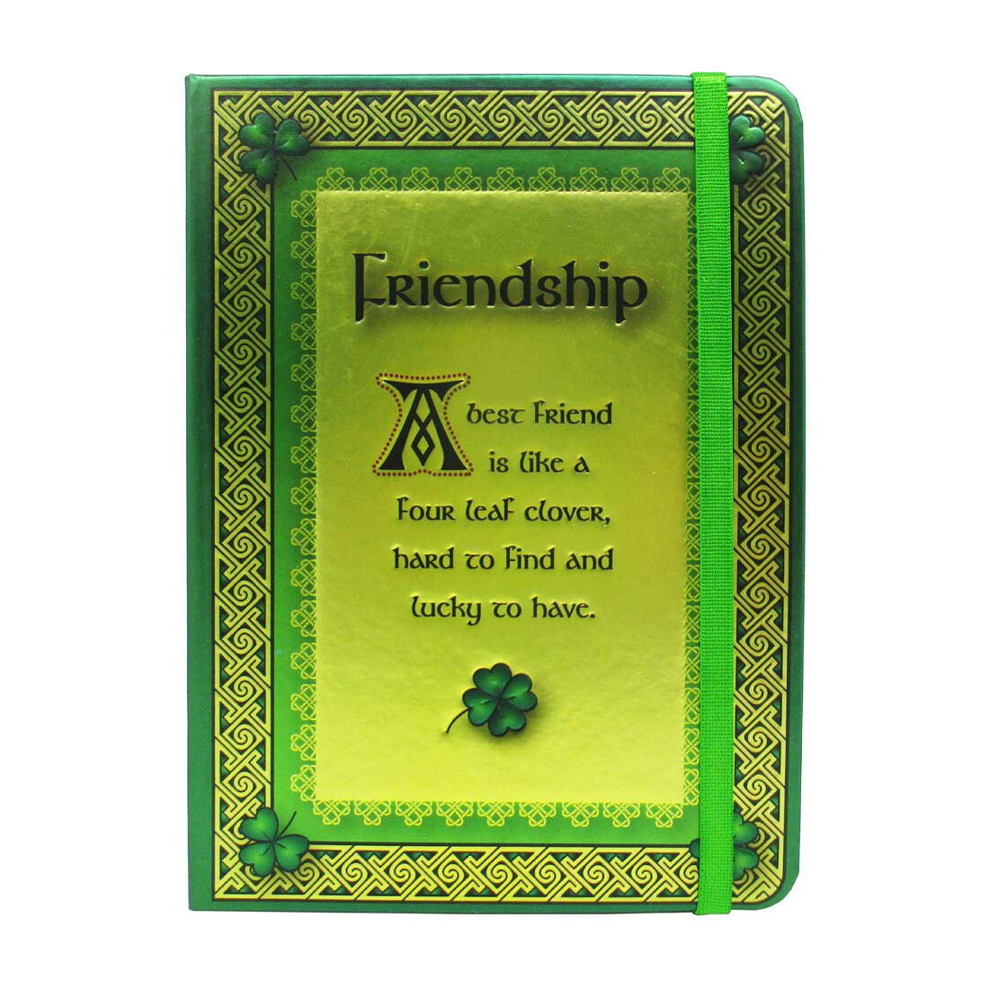 Celtic Irish Friendship Saying Designed Foil Hardback Notebook