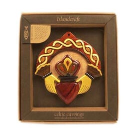 Wooden Irish Claddagh Plaque