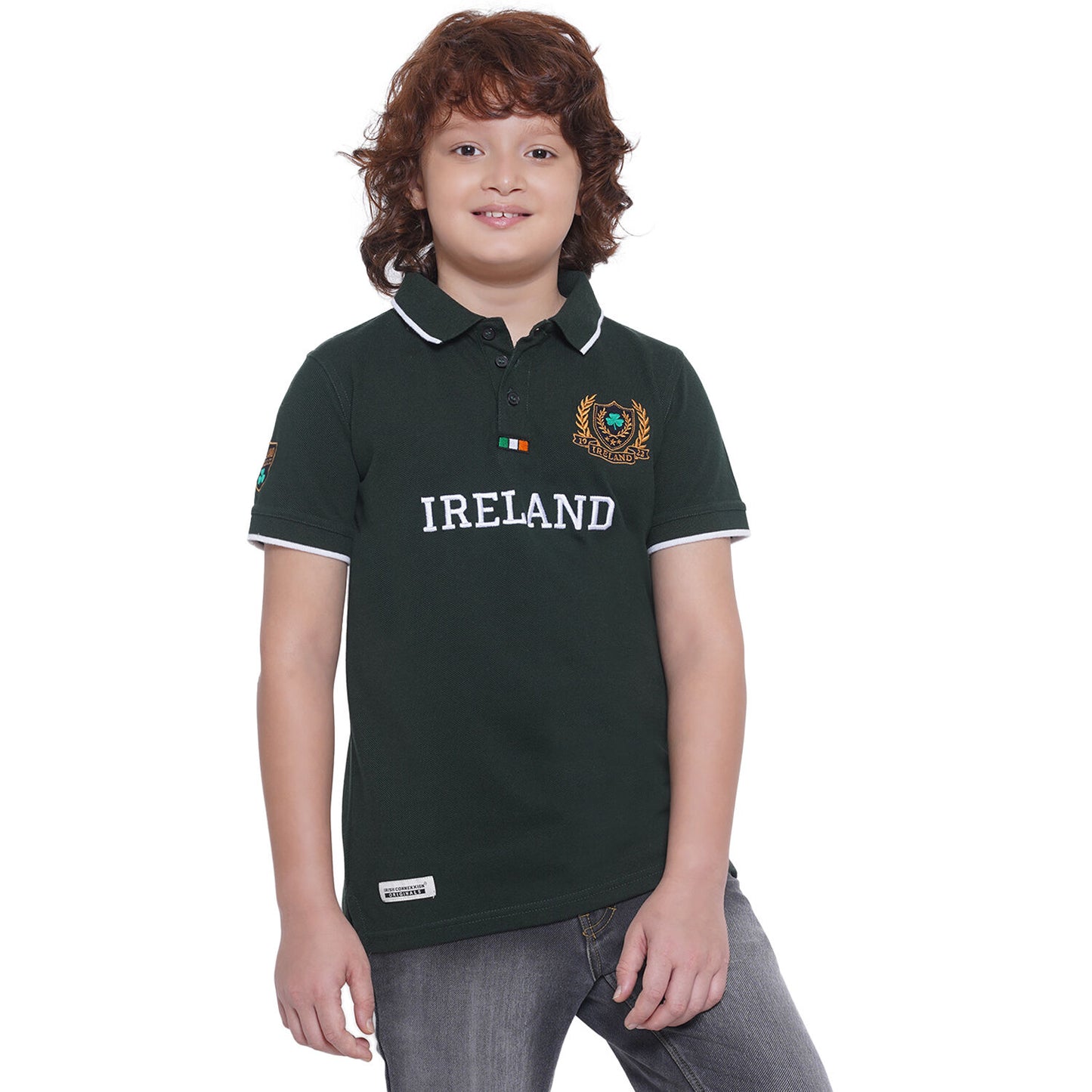 Ireland Crest Badge Kids Polo T-shirt