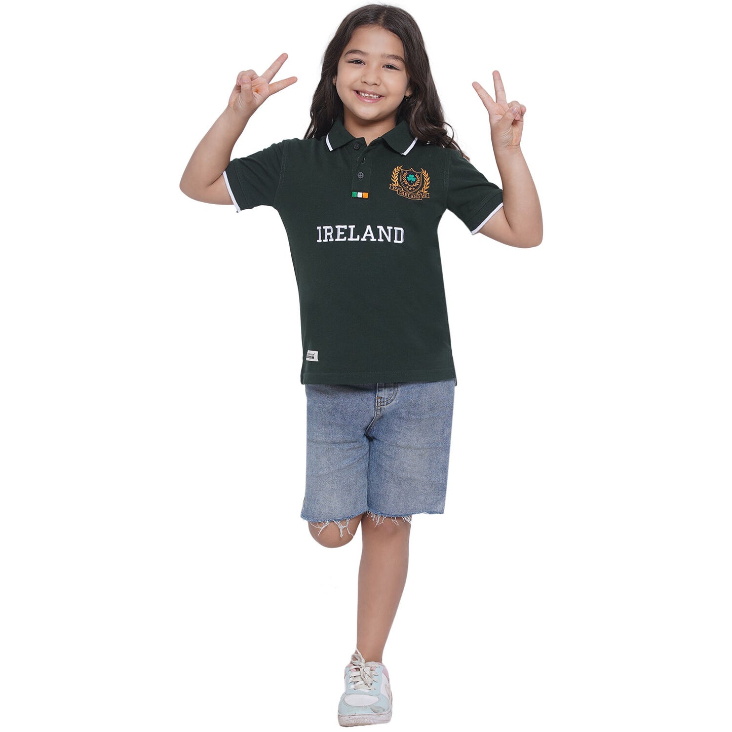 Ireland Crest Badge Kids Polo T-shirt