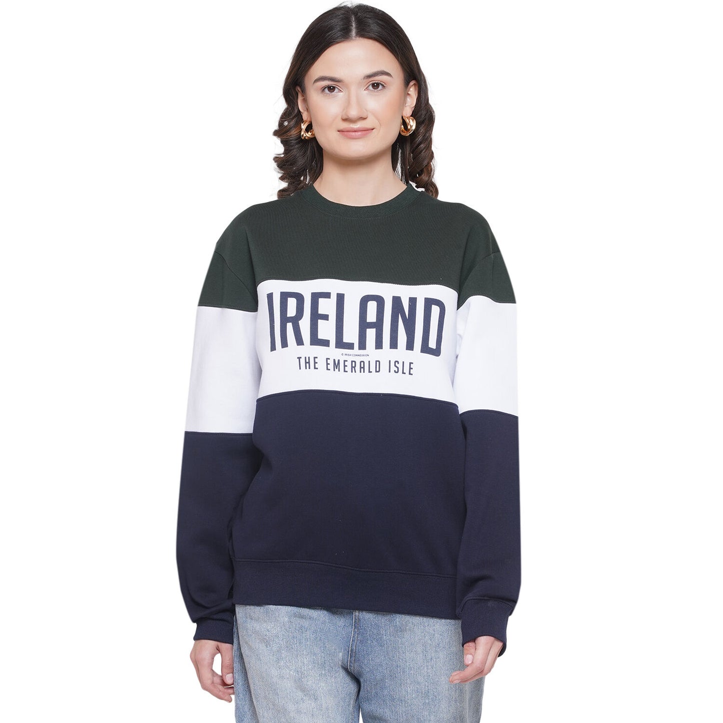 Unisex Ireland Color Block Sweatshirt